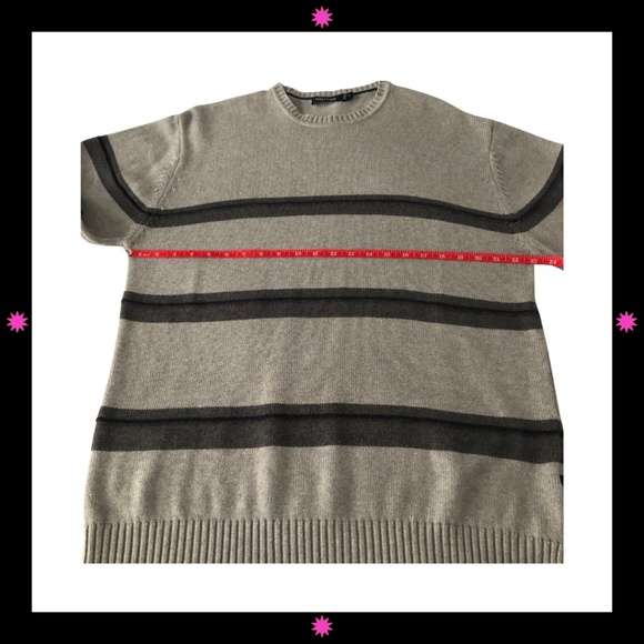 MEN'S GRAY SWEATER WITH GRAY/BLACK STRIPES BY NAUTICA XL - Picture 6 of 9